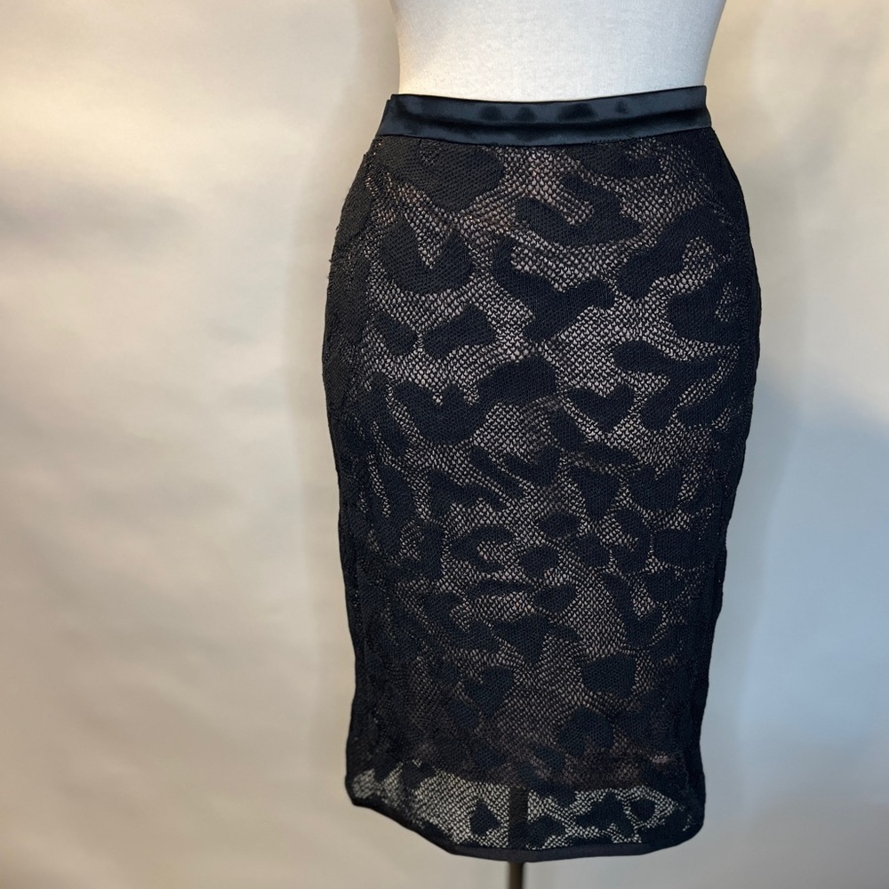 Black Stretch Lace Skirt TOM FORD